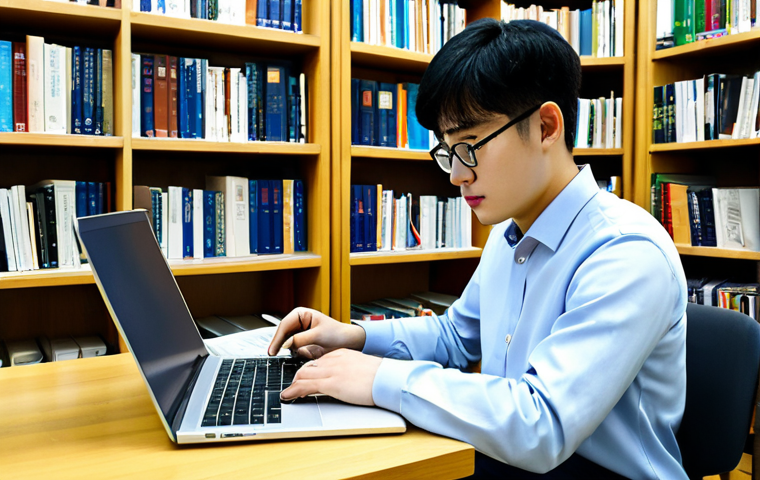 한국어능력시험 중점 과목 - Vocabulary Study**

"A student sitting at a desk, surrounded by flashcards with Korean words and Eng...