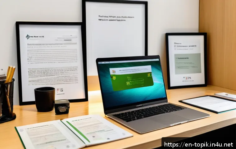 TOPIK 자격증으로 프리랜서 도전하기 - A professional freelancer’s home office setup showcasing Korean language expertise: a modern desk wi...